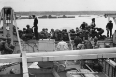 just before boarding the landing craft en route to France beach. July