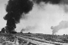 burning P47s of 365th group after German attacks on new years day 1945