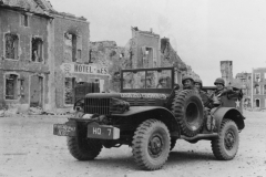 one of our command cars in monteburg Normandy France.