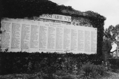 johns reads names of soldiers buried in french military cemetery. Oct