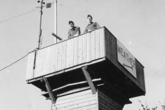 capt tibbits and Lt hill weather officers at 36th on the weather tower