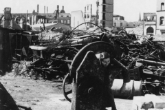 German scrap iron yard in Kassel Germany. May 1945