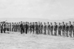 general from 9th tac pinning metals on flying officers. June 8 1945. K