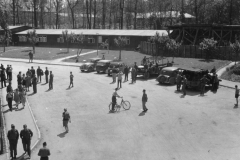 visitors outside of Buchenwald. Germany. June 1945.