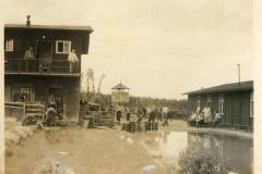 prisoners outside of section of hospital. Buchenwald. germany june 1945 NEW07