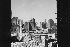 through window of gutted justice building. Kassel Germany. may 1945