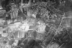 aerial view over Germany. may 1944. look for bomb craters.